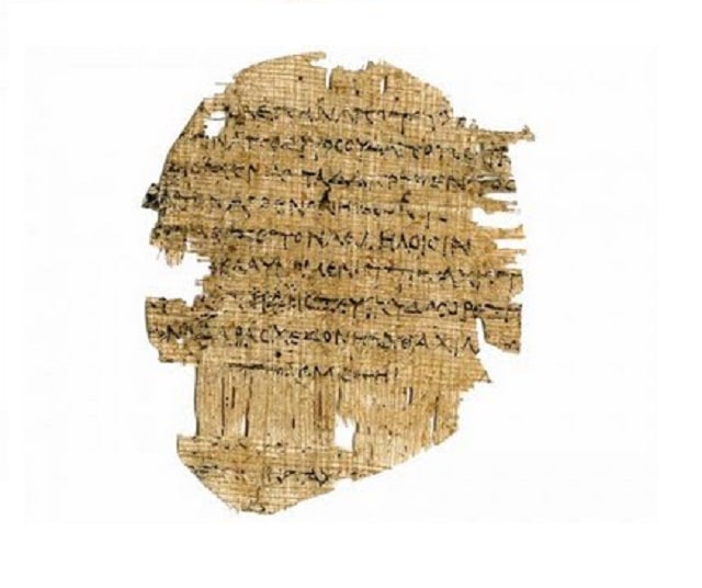 fragment of a papyrus from thebes