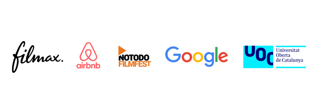 Logos filmax airbnb notodofilmfest google UOC